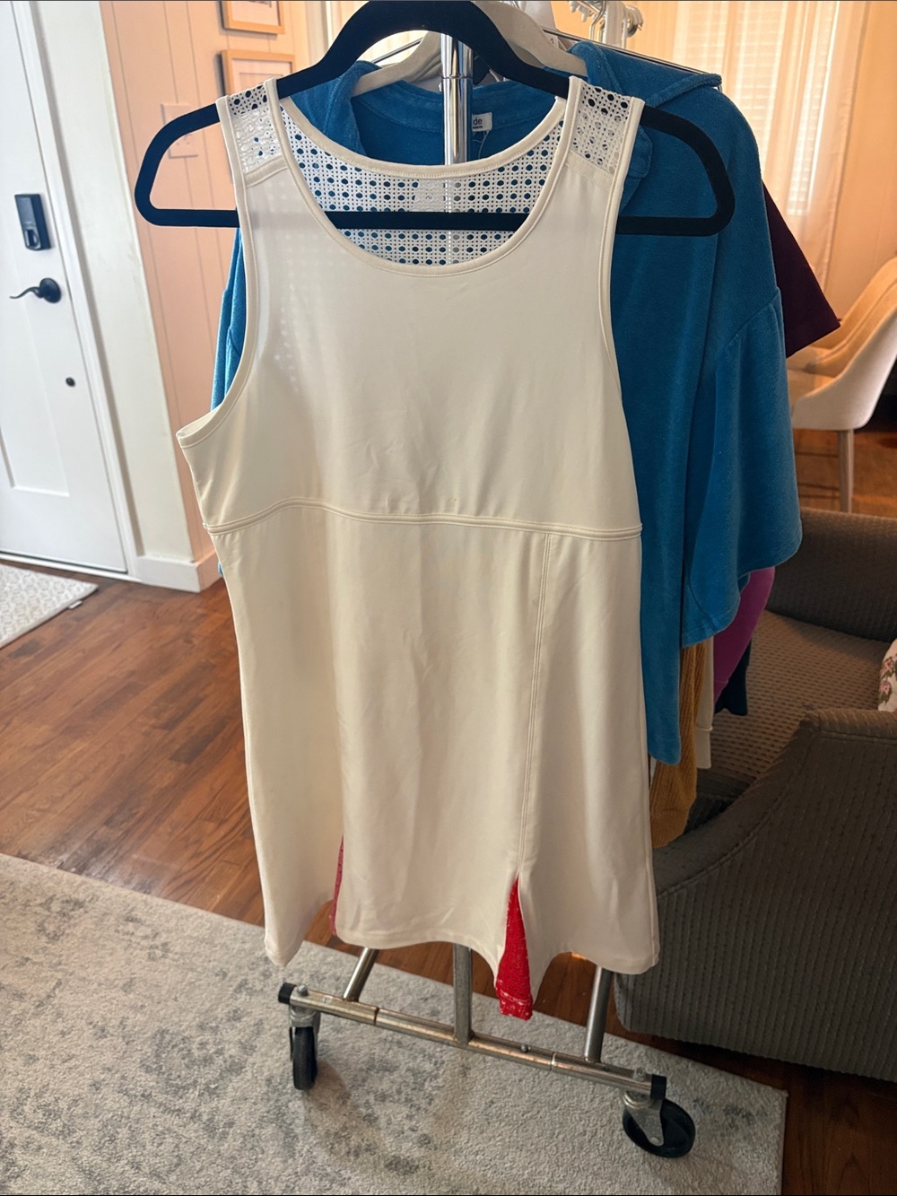 Women’s Cream Sleeveless Tank top athletic dress